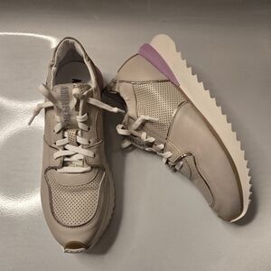 Women's Andia Fora Ruffle Low Top Luxury Italain Leather Sneakers 40